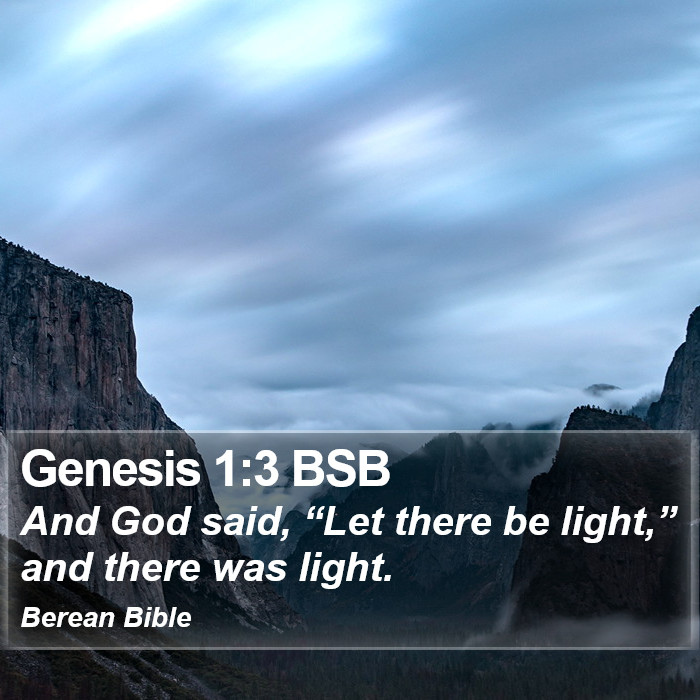 Genesis 1:3 BSB Bible Study