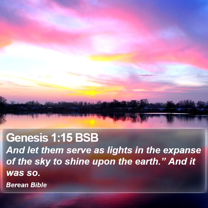 Genesis 1:15 BSB Bible Study