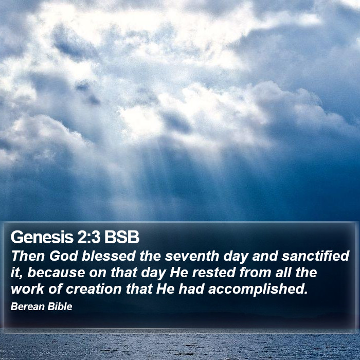 Genesis 2:3 BSB Bible Study