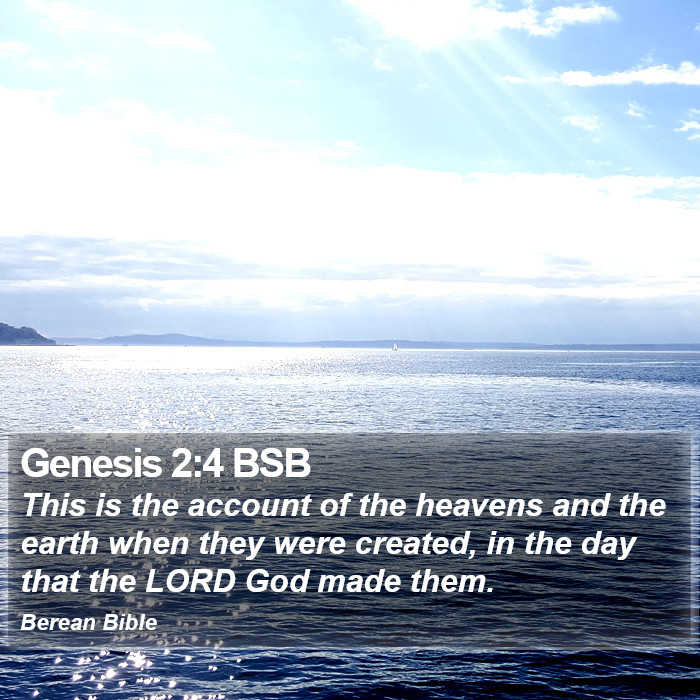 Genesis 2:4 BSB Bible Study