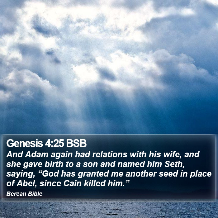 Genesis 4:25 BSB Bible Study