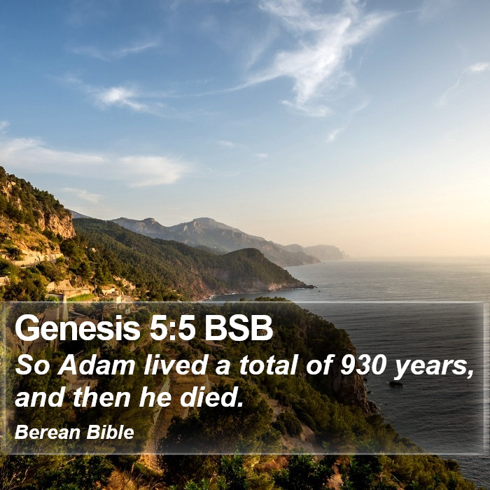 Genesis 5:5 BSB Bible Study