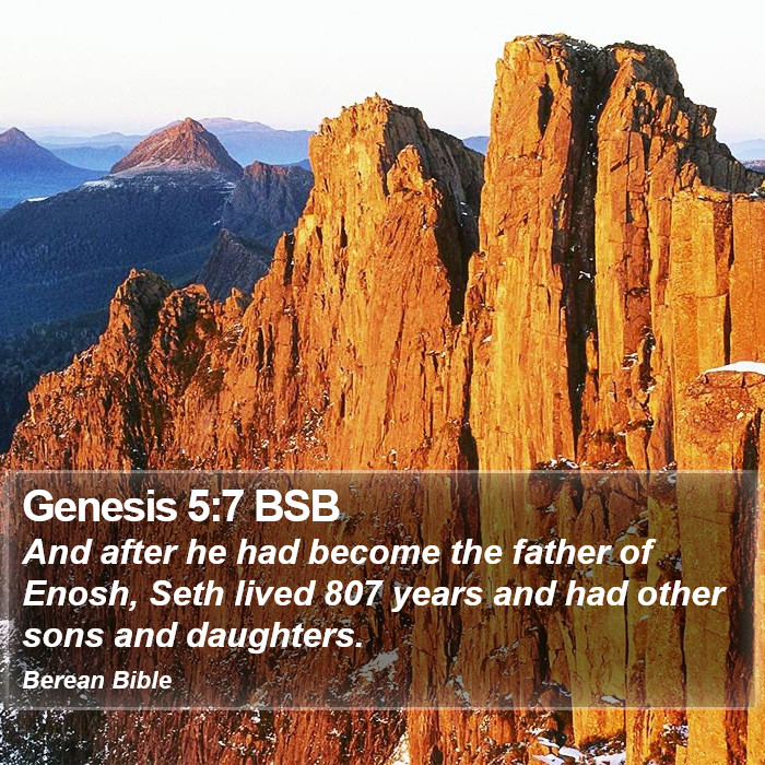 Genesis 5:7 BSB Bible Study