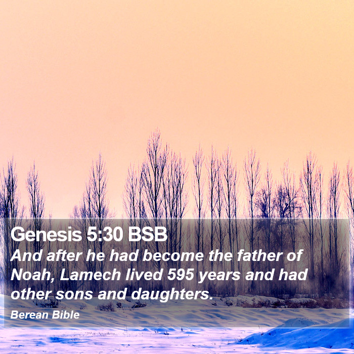 Genesis 5:30 BSB Bible Study