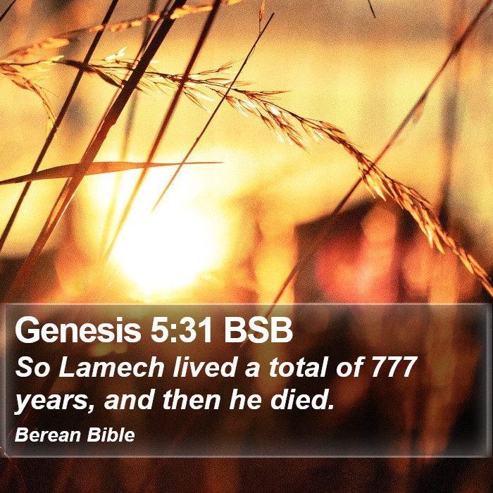 Genesis 5:31 BSB Bible Study