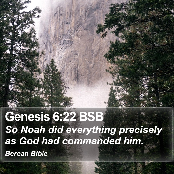 Genesis 6:22 BSB Bible Study