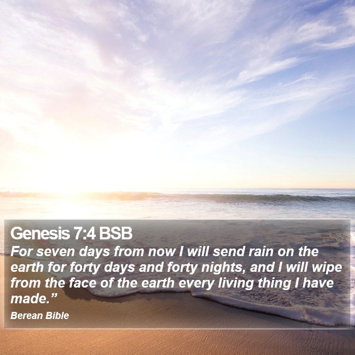 Genesis 7:4 BSB Bible Study