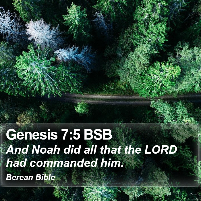 Genesis 7:5 BSB Bible Study