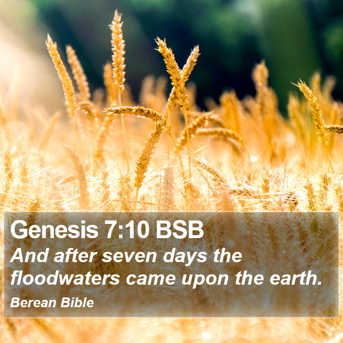 Genesis 7:10 BSB Bible Study