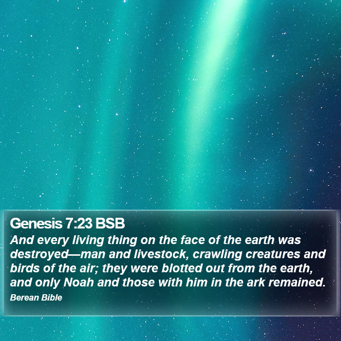 Genesis 7:23 BSB Bible Study