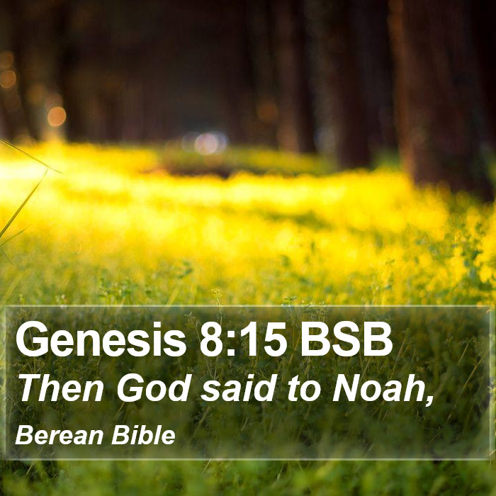 Genesis 8:15 BSB Bible Study