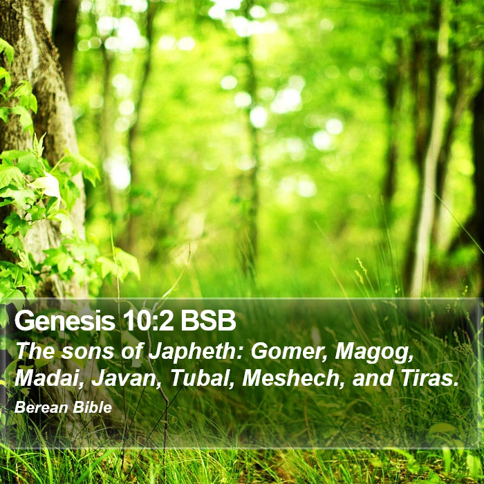 Genesis 10:2 BSB Bible Study