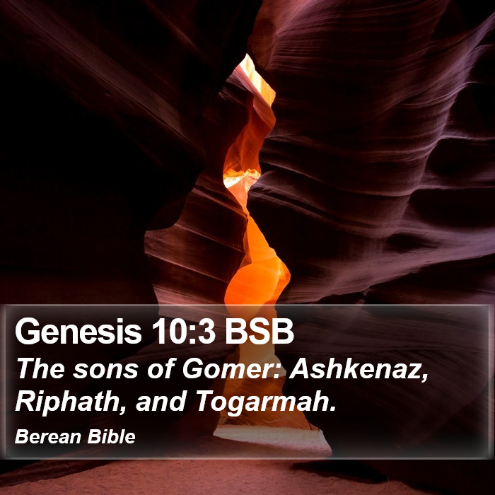 Genesis 10:3 BSB Bible Study