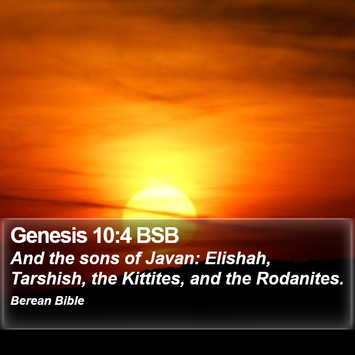 Genesis 10:4 BSB Bible Study