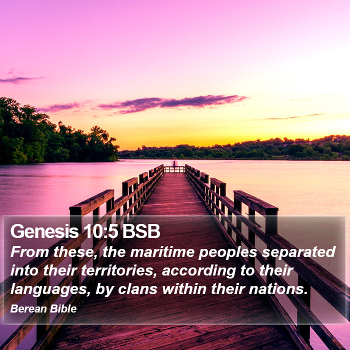 Genesis 10:5 BSB Bible Study