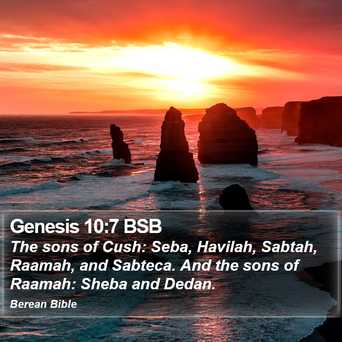 Genesis 10:7 BSB Bible Study