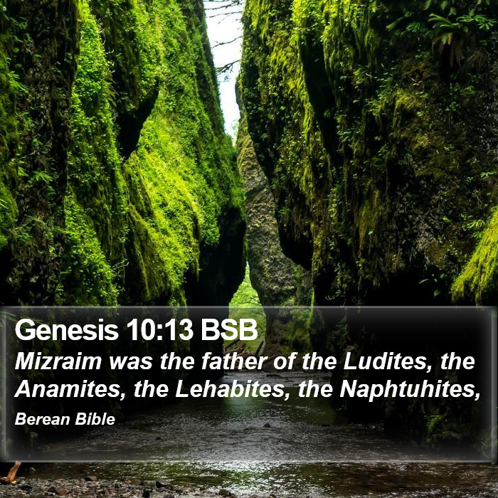 Genesis 10:13 BSB Bible Study