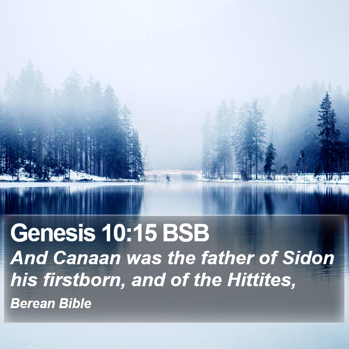 Genesis 10:15 BSB Bible Study