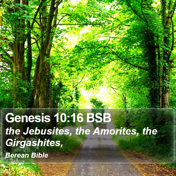 Genesis 10:16 BSB Bible Study