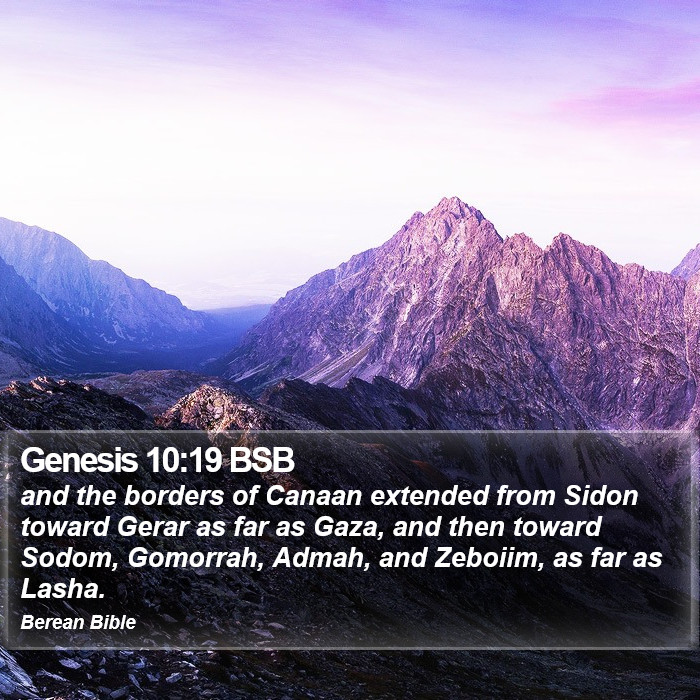 Genesis 10:19 BSB Bible Study