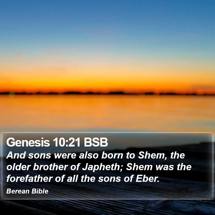 Genesis 10:21 BSB Bible Study