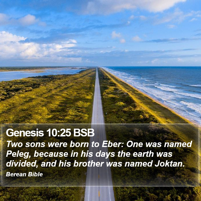 Genesis 10:25 BSB Bible Study