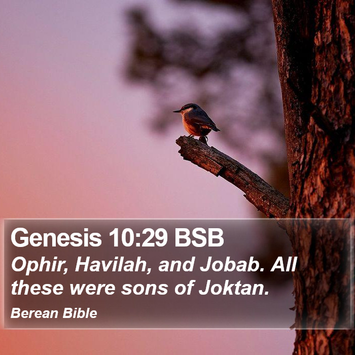 Genesis 10:29 BSB Bible Study