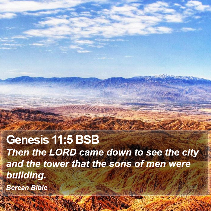 Genesis 11:5 BSB Bible Study