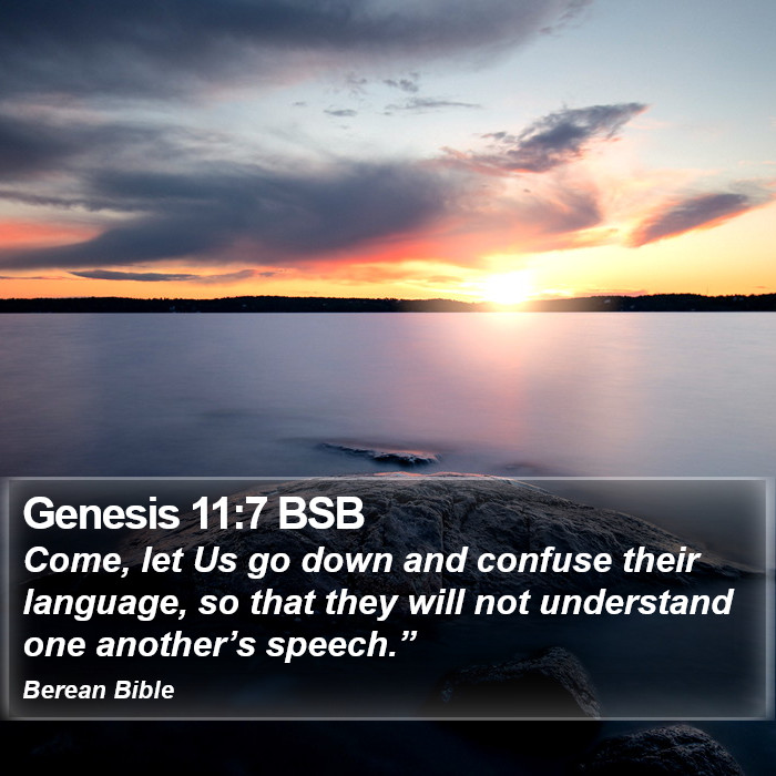 Genesis 11:7 BSB Bible Study