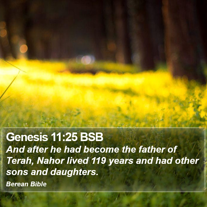 Genesis 11:25 BSB Bible Study