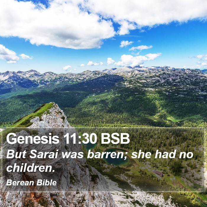 Genesis 11:30 BSB Bible Study