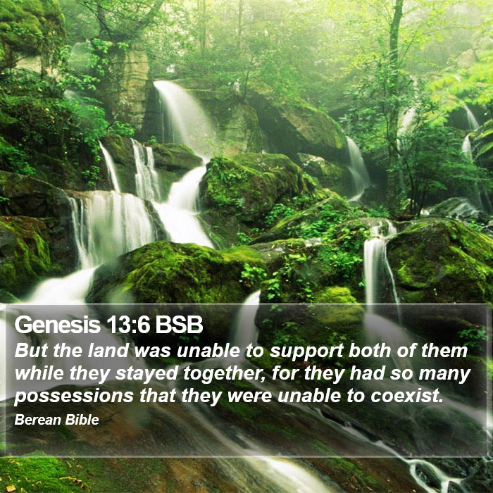 Genesis 13:6 BSB Bible Study