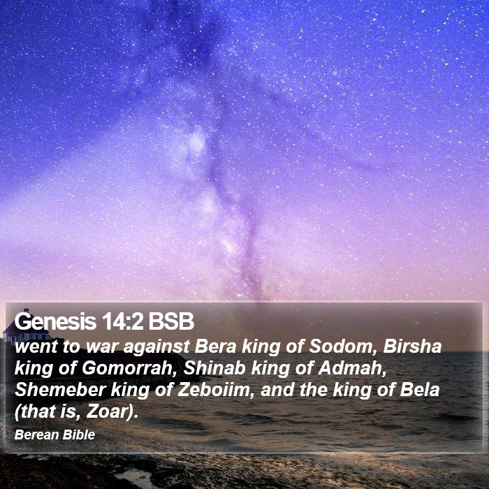 Genesis 14:2 BSB Bible Study