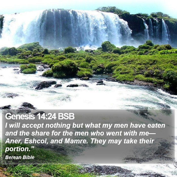 Genesis 14:24 BSB Bible Study