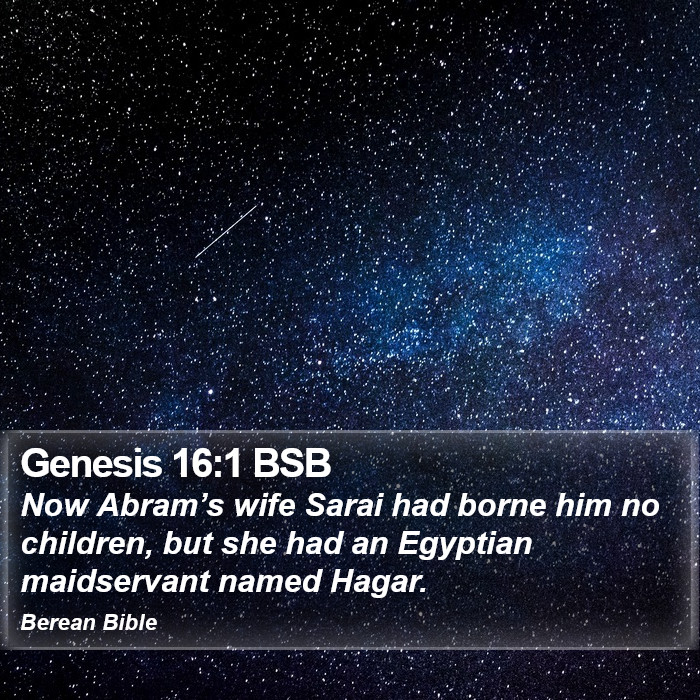 Genesis 16:1 BSB Bible Study