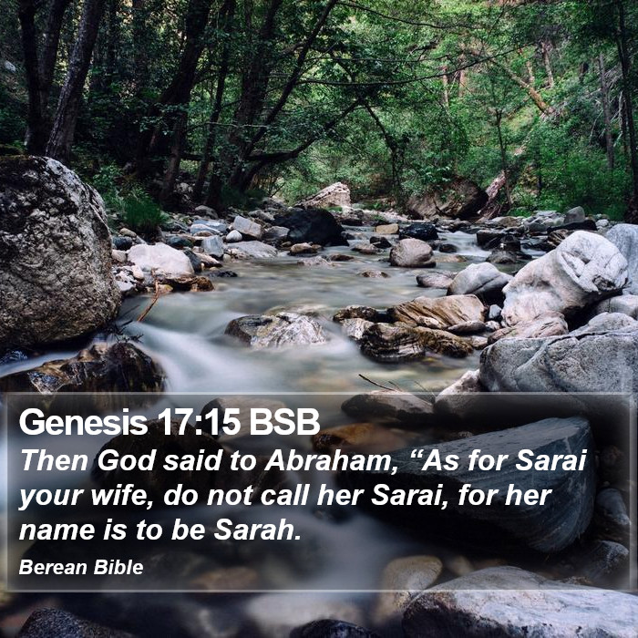 Genesis 17:15 BSB Bible Study