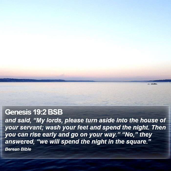 Genesis 19:2 BSB Bible Study