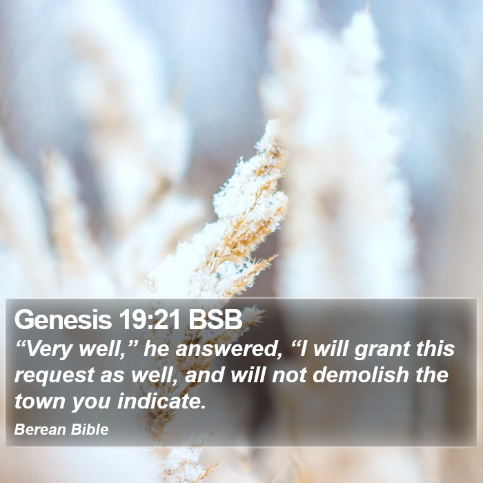 Genesis 19:21 BSB Bible Study