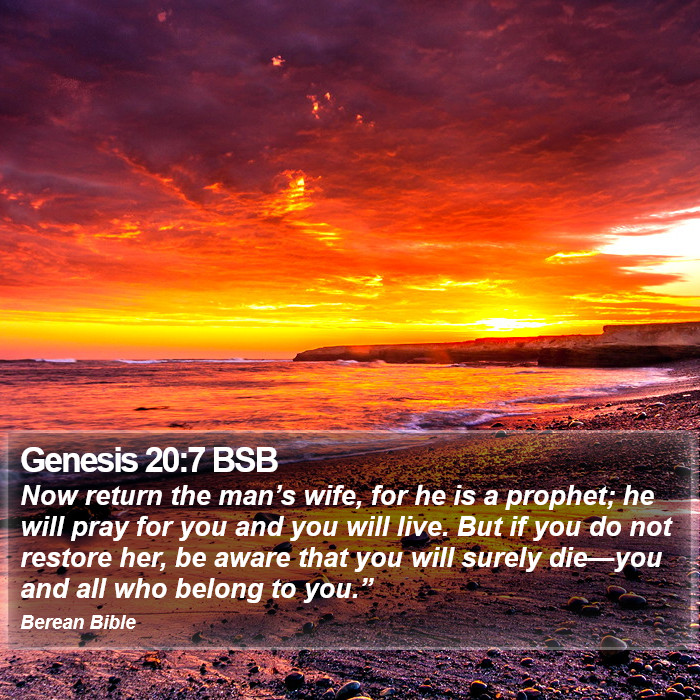 Genesis 20:7 BSB Bible Study