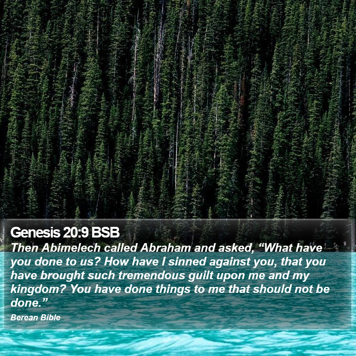 Genesis 20:9 BSB Bible Study