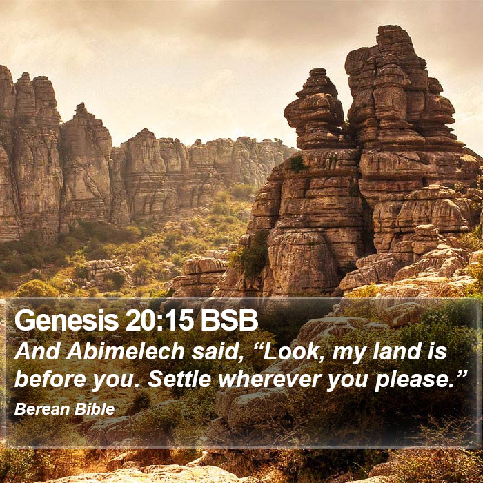 Genesis 20:15 BSB Bible Study