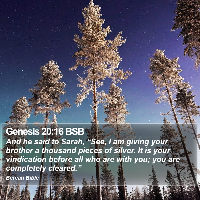 Genesis 20:16 BSB Bible Study