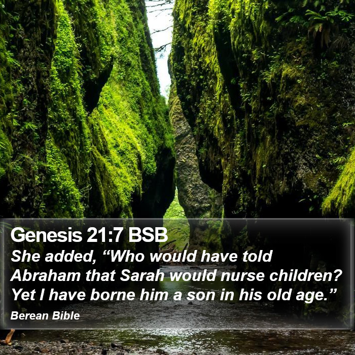 Genesis 21:7 BSB Bible Study