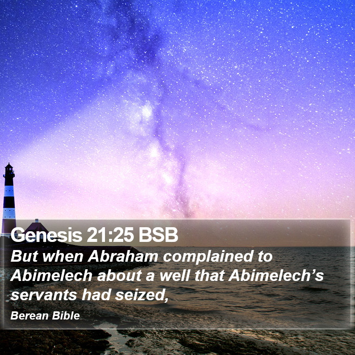 Genesis 21:25 BSB Bible Study