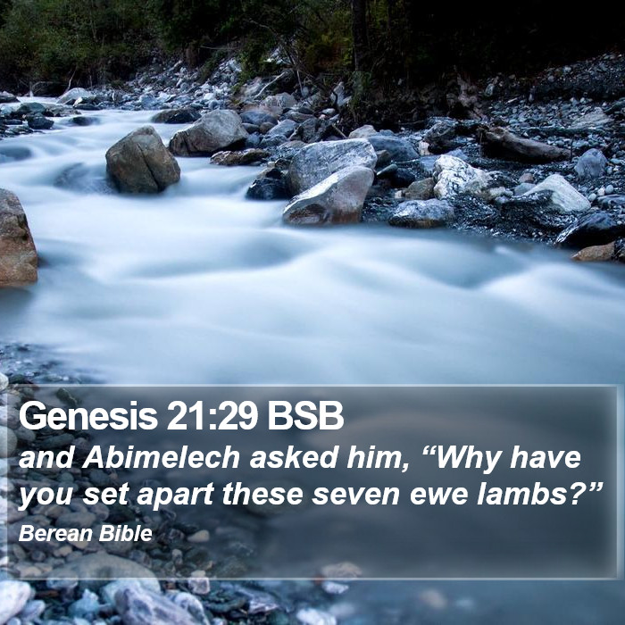 Genesis 21:29 BSB Bible Study