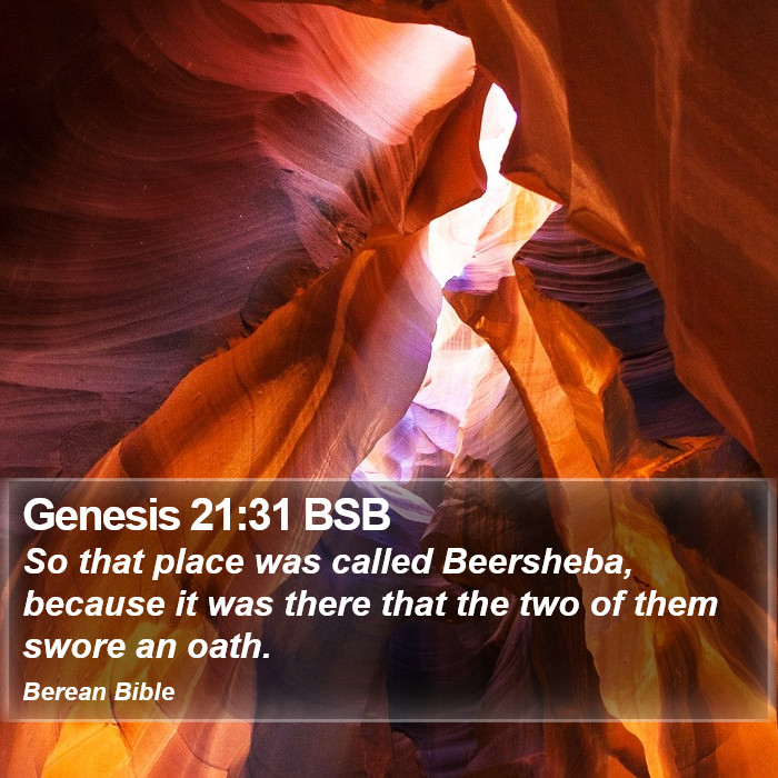 Genesis 21:31 BSB Bible Study