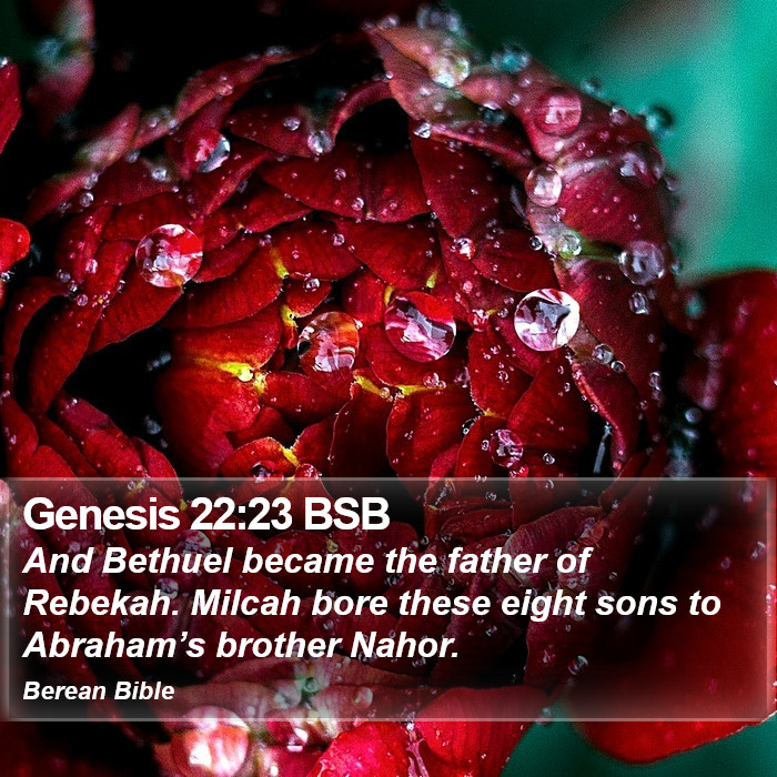 Genesis 22:23 BSB Bible Study