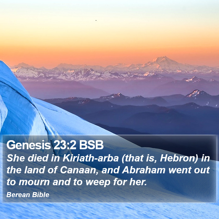 Genesis 23:2 BSB Bible Study