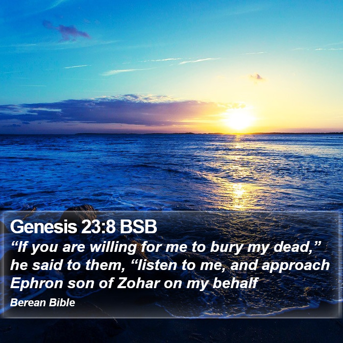 Genesis 23:8 BSB Bible Study