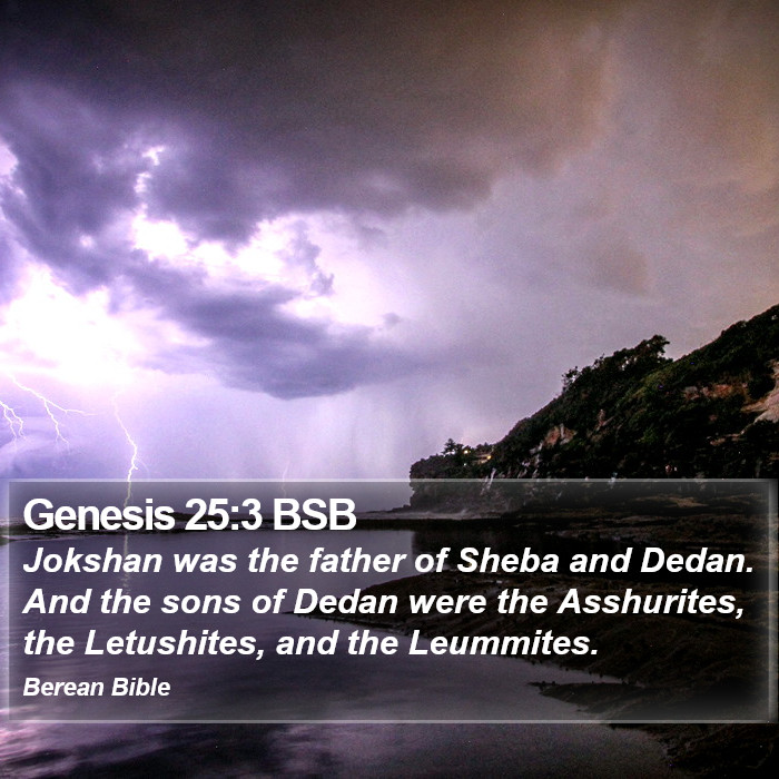 Genesis 25:3 BSB Bible Study